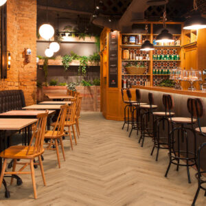 Aranżacja Jodełka Winyl Rigid Herringbone - Delicate Oak CLASSICAL