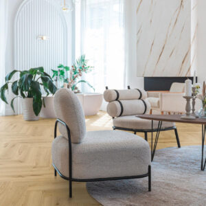 Panele Winylowe Rigid Herringbone - Delicate Oak OILED Aranżacja