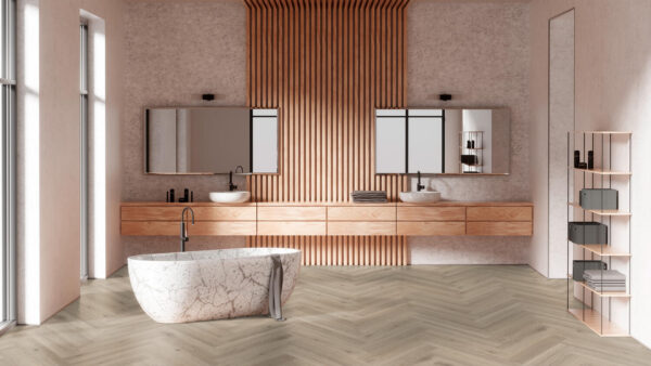 Aranżacja Jodełka Winylowa Rigid Herringbone - Highland Oak CLASSIC GREY Aranżacja Jodełka Winylowa Rigid Herringbone - Highland Oak CLASSIC GREY